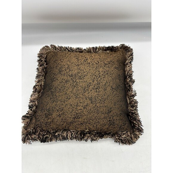 Vtg Needlepoint Tapestry Cat Throw Pillow 15”X 15”Home Decor W/ Fringe Handmade - Picture 6 of 6